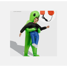 (Adult Green ET) Inflatable ET Costume Fancy Dress compatible Kids Adults Halloween Cosplay Costumes Suit_Special Gift