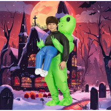 (Kids Green ET) Inflatable ET Costume Adult Children's Fancy Dress Costumes_Special Gift