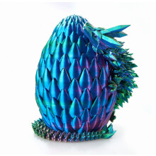 3D Printed Dragon Egg, 15Inch Crystal Dragon with Egg,Articulated Fidget Toys compatible Executive Home Office Decor_Special Gift