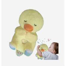 Pato de peluche ultrasuave de 30 cm que respira y brilla en la oscuridad, ideal como compañero compatible dormir. Regalo especial.