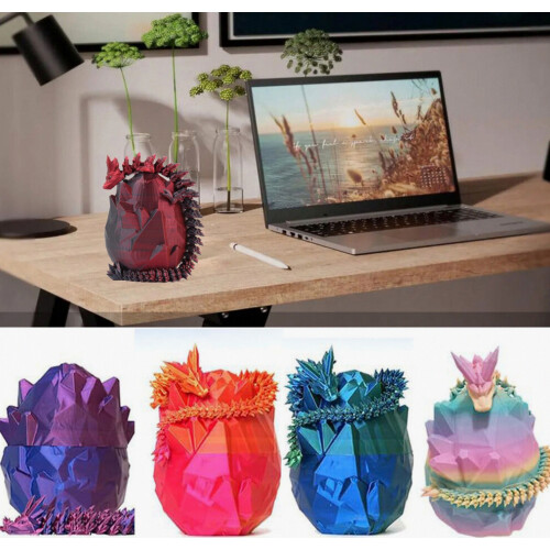 3D Printed Dragon Eggs with Hidden Dragons, Mini Crystal_Special Gift 1