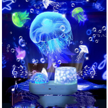 Ocean Light Projector Night Light Kids, 360rotating Projector And Timer Sensory Lights, 6 Colors Projector Light compatible Kids Baby Girl Room Decor