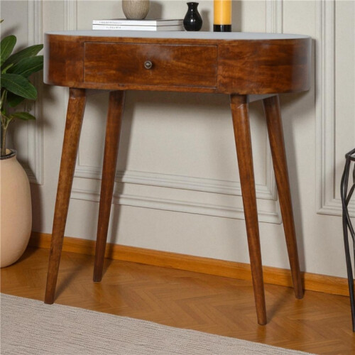 Chestnut Console Table, Solid Wood, 40*80*78cm