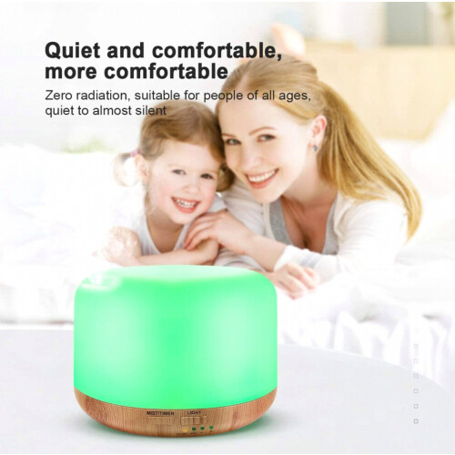 300ML Essential Oil Diffuser,Remote Control Aromatherapy Diffusers Humidifier with Adjustable Mist Mode &amp; Waterless Auto-Off and 7 LED Light Colo 1