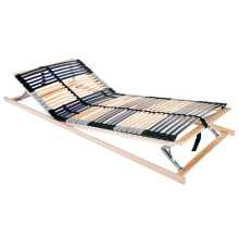 vidaXL Slatted Bed Base Manual Brown 80 x 190 cm Solid Beech Wood