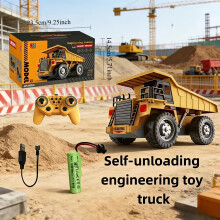 1:24 RC Engineering Truck, Remote Control Toy Car, 2.4Ghz Remote Control, Dump Truck, Christmas, Halloween, Surprise Party Gift