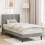 VidaXL vidaXL Bed Frame with Headboard Light Grey 90 x 190 cm Velvet 1