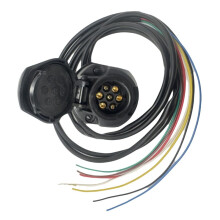 12V Trailer Wire 2M 7 Core Towing Coiled Wire for European Commercial Vehicles Campers Car Trailer Wire