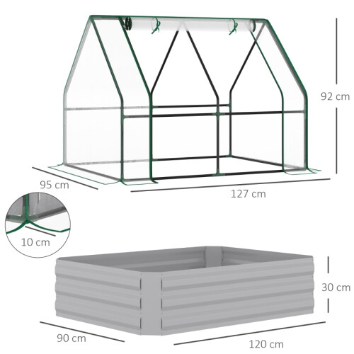 Raised Garden Bed with Greenhouse Cover 2