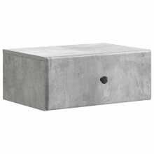 vidaXL Wall-Mounted Bedside Cabinet Concrete Grey 49 x 34.5 x 20 cm