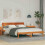 VidaXL vidaXL Bed Frame with Headboard Wax Brown 150 x 200 cm Solid Pine Wood 1