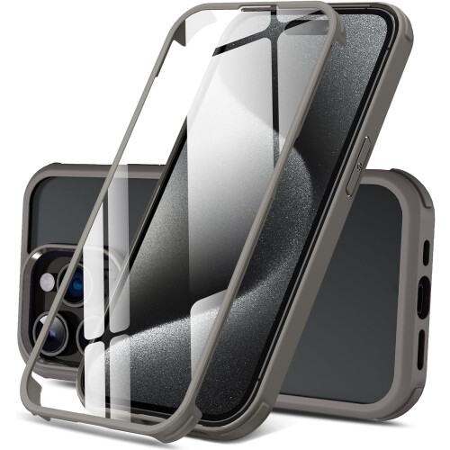DOSNTO Etui Ochronne do iPhone’a 15 Pro Max, Szare