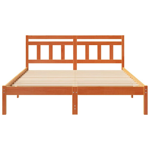 VidaXL vidaXL Bed Frame Brown 140 x 200 cm Solid Pine Wood 2