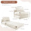 3-in-1 Corduroy Floor Sofa Bed, Fold-Out Chaise 3