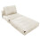 3-in-1 Corduroy Floor Sofa Bed, Fold-Out Chaise 4