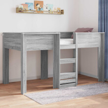 vidaXL Bunk Bed for Kids Grey Sonoma 90 x 190 cm Engineered wood