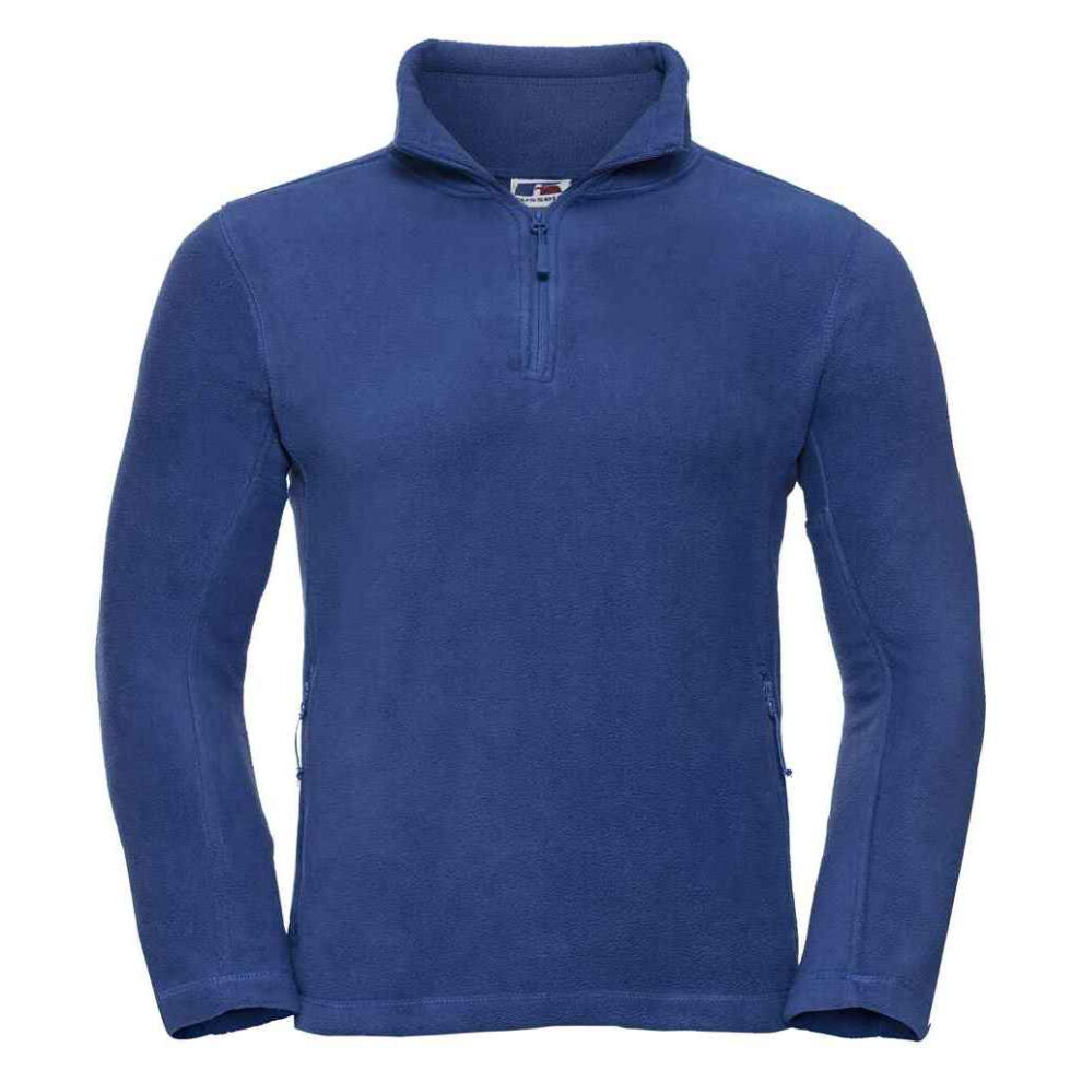 Russell (L, Royal Blue) Mens Zip Neck Outdoor Fleece Top
