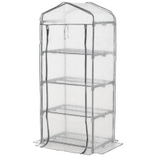 4-Tier Mini Portable Greenhouse, 160Hx70Lx50W cm