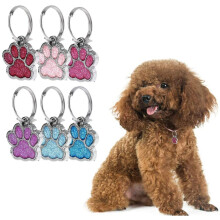 Pet Collar Tag Pet Dog Cat ID Multicolor Pet Foot Fashion Pendant (Random Color)