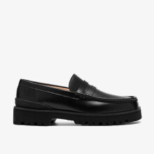 (Standard, 9.5 (Adults')) Yukoner Penny Black Leather