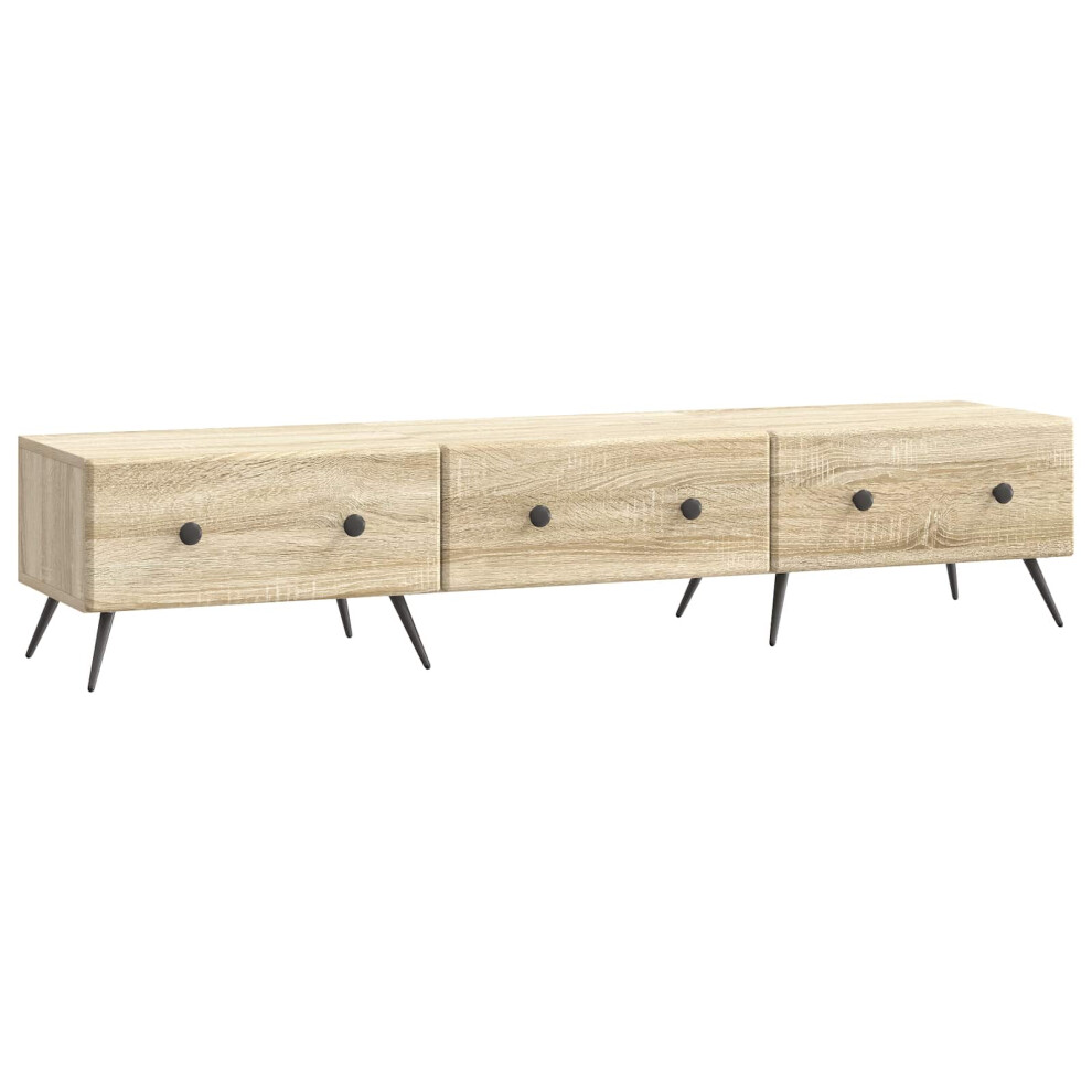 Vidaxl Tv Cabinet Sonoma Oak 147 X 34.5 X 30 Cm Engineered Wood