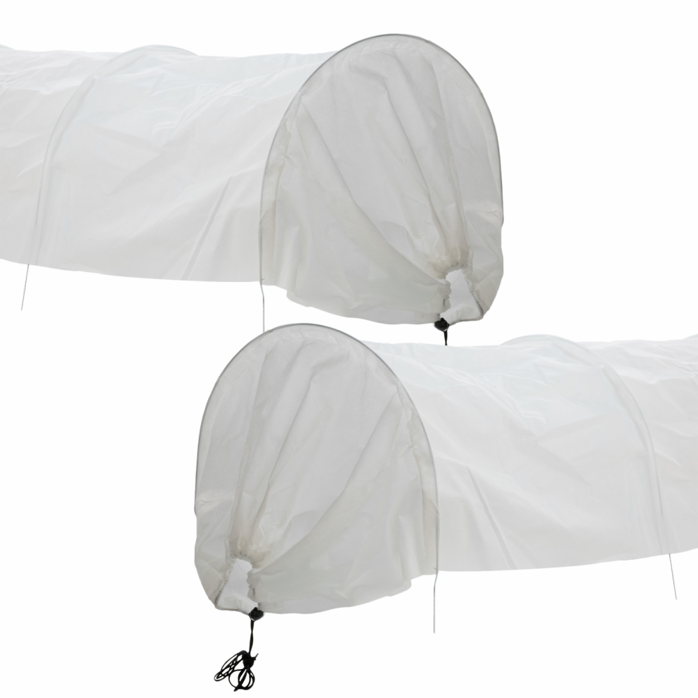Kct Twin Pack Fleece Garden Allotment Grow Tunnel Cloche Plant Veg Protect Mesh Cover