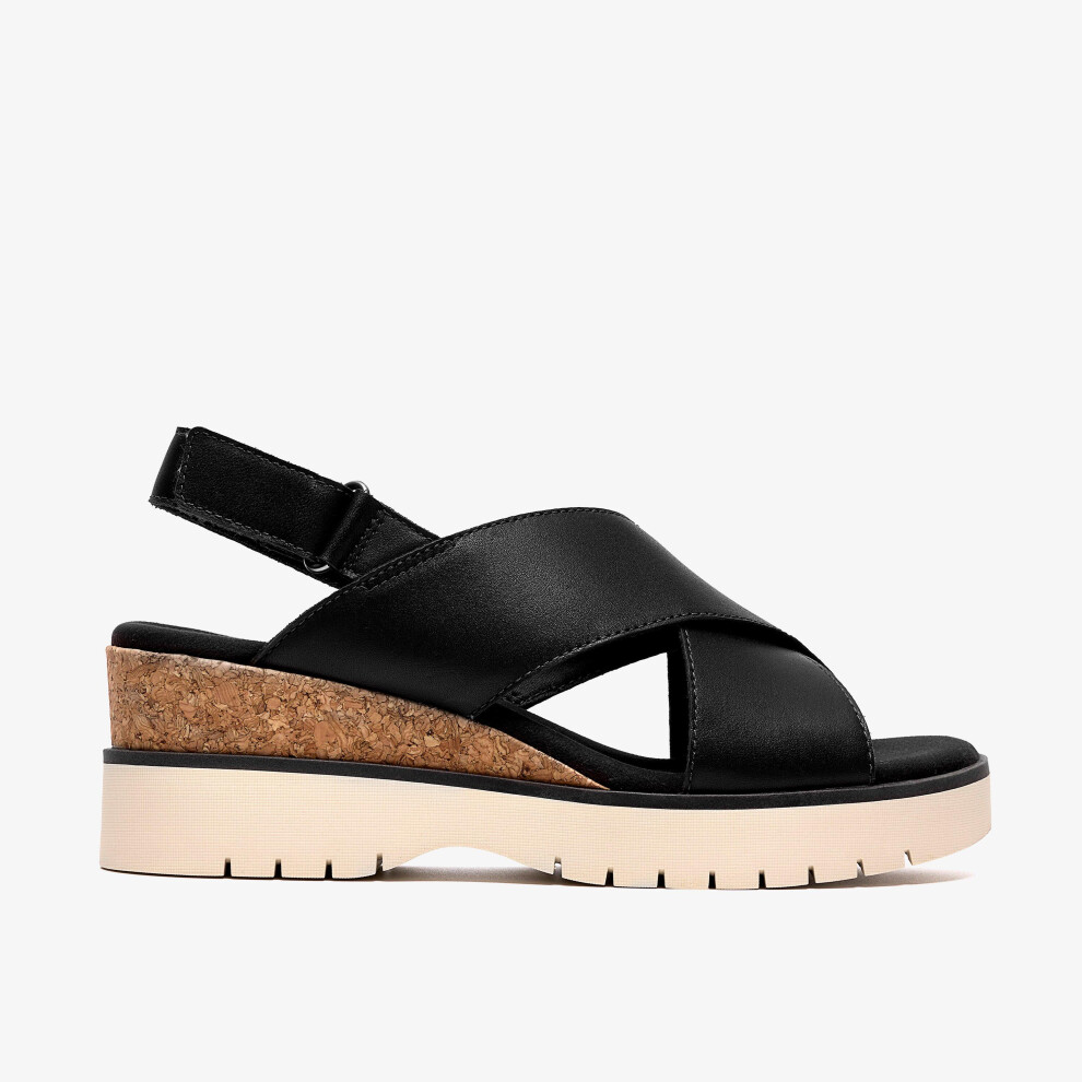 Clarks (Standard, 5 (Adults')) Diaz Cross Black Leather