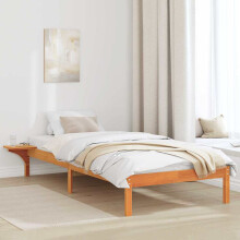 vidaXL Bed Frame Wax Brown 80 x 200 cm Solid Pine Wood