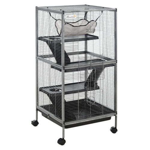 Small Animal Cage with Wheels & Hammock