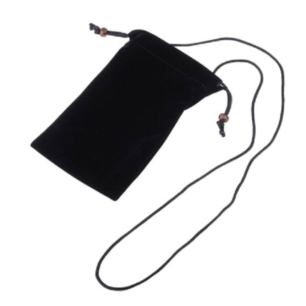 Photos - Case DFV mobile - Cover with Chain and Loop Closure Soft Cloth Flannel Carry Bag for Nokia 106 - Black Black DF-iF3-L(2023)