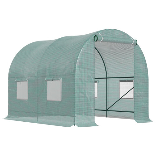 2.45x2m Polytunnel Greenhouse with Roll-Up Door