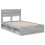 VidaXL vidaXL Bed Frame with Storage Grey Sonoma 135 x 190 cm Solid Pine Wood 5