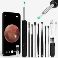 Otoscope auriculaire HD sans fil pour l'extraction du cérumen, caméra de nettoyage auriculaire ultra-mince, étanche IP67, pour adultes, enfa