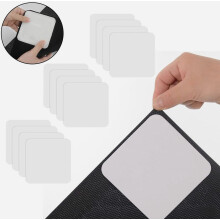 Lot de 12 bandes antidérapantes pour tapis, 10 x 10 cm, auto-adhésives, lavables, réutilisables, découpables sur mesure pour tapis et descen