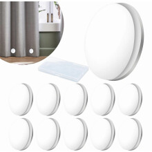 Lot de 10 poids magnétiques pour rideau de douche, ronds de 4 cm, maintien ferme pour rideaux et nappes, résistants au vent, blancs