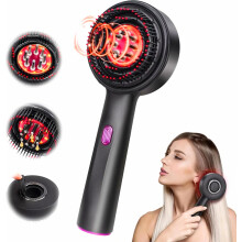 Peigne de massage électrique du cuir chevelu avec lumière rouge, outil de soin capillaire à microcourant, étanche IPX7, massage relaxant de
