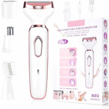 Rasoir électrique pour femme 4 en 1, rechargeable par USB, étanche, avec lumière LED, pour le corps, les aisselles, le maillot, le visage et