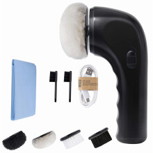 Brosse électrique de nettoyage de chaussures, nettoyant et polisseur de cuir compact, kit d'entretien de chaussures portable pour la maison