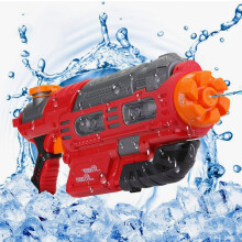 Pistolet à eau géant avec réservoir de 2200 ml, portée jusqu'à 10 m, idéal pour les fêtes d'été et les jeux d'eau.