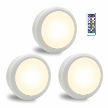 Lampe LED sans fil pour meuble avec batterie rechargeable de 1600 mAh, fixation magnétique, télécommande, 5 niveaux de luminosité et 1