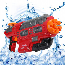 Pistolet à eau géant avec réservoir de 2200 ml, portée jusqu'à 10 m, idéal pour les fêtes d'été et les jeux d'eau.