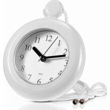 Horloge murale étanche pour salle de bain, petite horloge numérique blanche pour mur et bureau, horloge à double usage