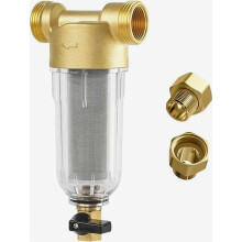 Préfiltre à eau réutilisable de 2,5 cm (1 pouce), filtre à sédiments à essorage, filtre à eau lavable à mailles fines pour l'élimination des