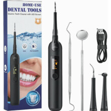 Nettoyeur de dents ultrasonique, élimine la plaque dentaire et les taches, kit de soins dentaires rechargeable par USB, outil de nettoyage d