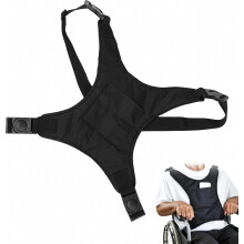 Ceinture de sécurité réglable pour fauteuil roulant avec support dorsal et poche poitrine, sangle antichute pour patient, soutien sécurisé