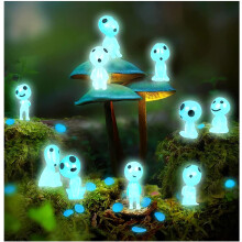 Figurines Kodama Princesse Mononoké, lot de 10, figurines décoratives en résine phosphorescente de 3 à 6 cm, à collectionner pour enfants et