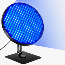 Lampe de bronzage de table 50 W, lumière LED 460 nm, support de bureau réglable à 360, cordon avec minuterie, noire