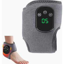Appareil de massage électrique pour les pieds avec support pour la cheville, 5 niveaux de chaleur, 3 modes de vibration, minuterie de 30 min