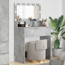 vidaXL Bedroom Dressing Tables Concrete Grey 80 x 39.6 x 135 cm