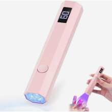 Mini lampe à ongles rechargeable LED UV pour séchage des ongles en gel, avec écran LCD et 2 modes de minuterie pour une utilisation à domici